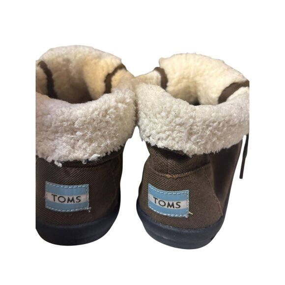 TOMS Womens Brown Lined Lace-Up Ankle Boots Size 9 - Picture 4 of 7